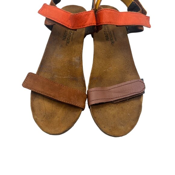Naot Miracle Wedge Shoes Womens 8 (39) Sandals Multicolor 3" Heel - Picture 9 of 12